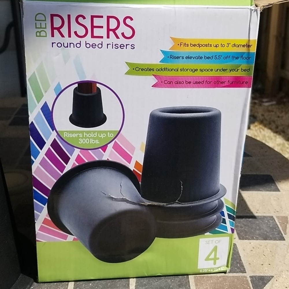Round bed risers. As is